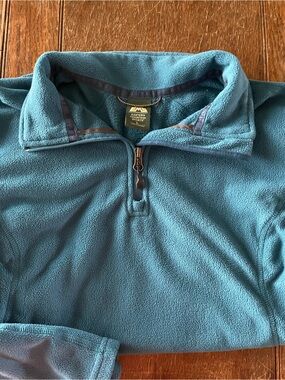 Eastern Mountain Sports (EMS) Women’s L Teal Quarter-Zip Fleece Pullover